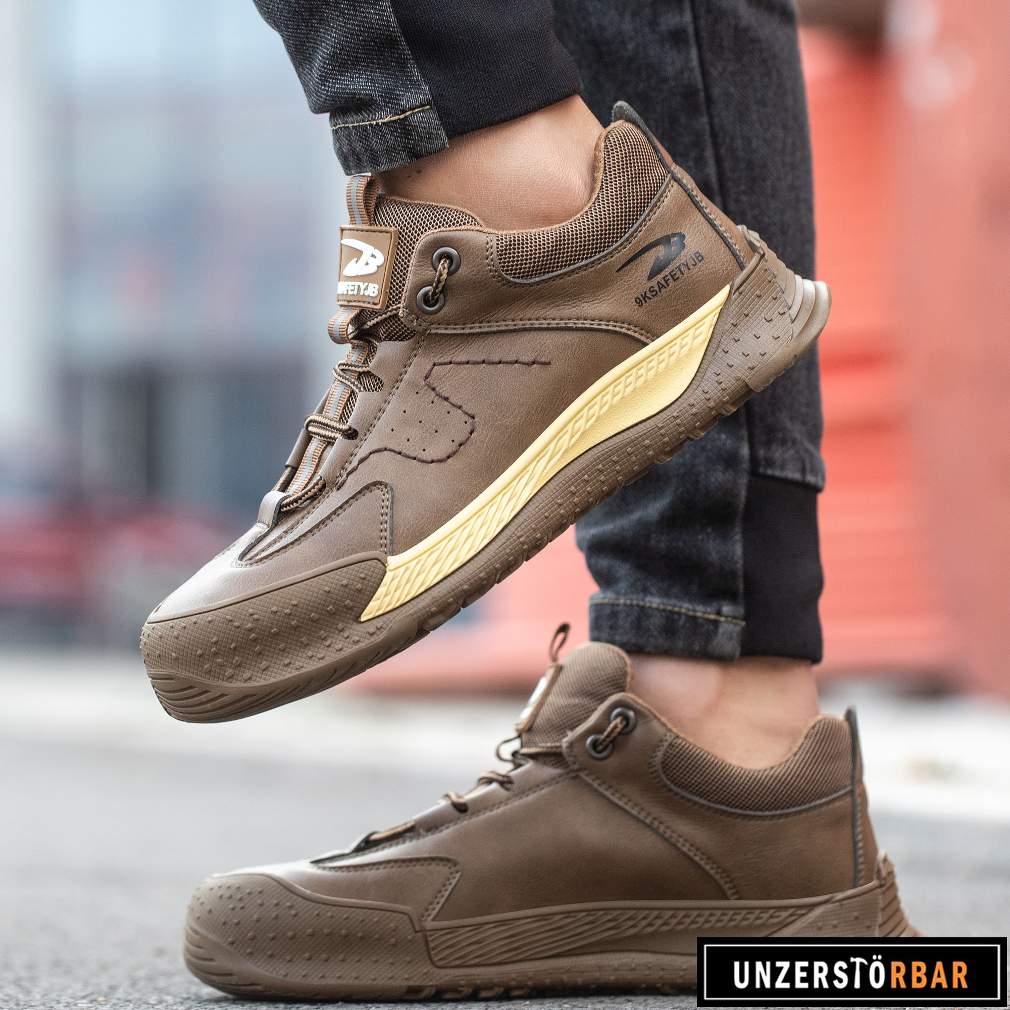 RUSTUNG-BRAUN-UNZERSTÖRBAR-Sicherheitsschuhe-Arbeitsschuhe