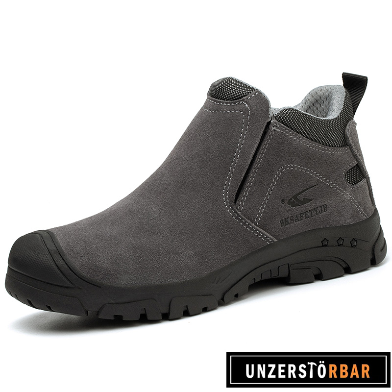 LEDER-SCHWARZ-UNZERSTÖRBAR-Sicherheitsschuhe-Arbeitsschuhe