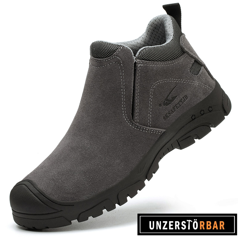 LEDER-SCHWARZ-UNZERSTÖRBAR-Sicherheitsschuhe-Arbeitsschuhe