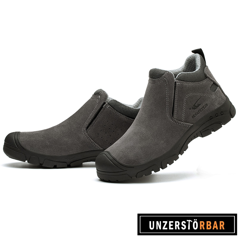 LEDER-SCHWARZ-UNZERSTÖRBAR-Sicherheitsschuhe-Arbeitsschuhe