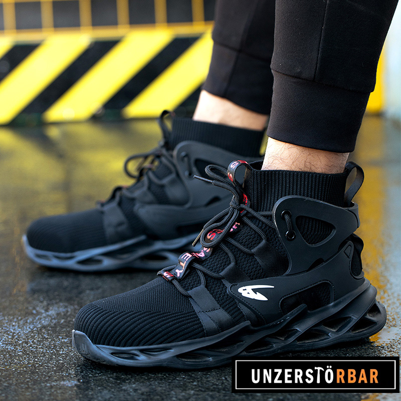 KLASSISCH-SCHWARZ-UNZERSTÖRBAR-Sicherheitsschuhe-Arbeitsschuhe