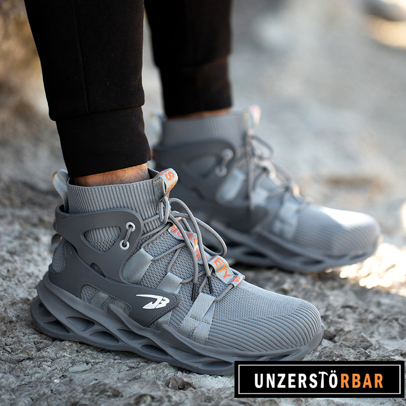 KLASSISCH-GRAU-UNZERSTÖRBAR-Sicherheitsschuhe-Arbeitsschuhe