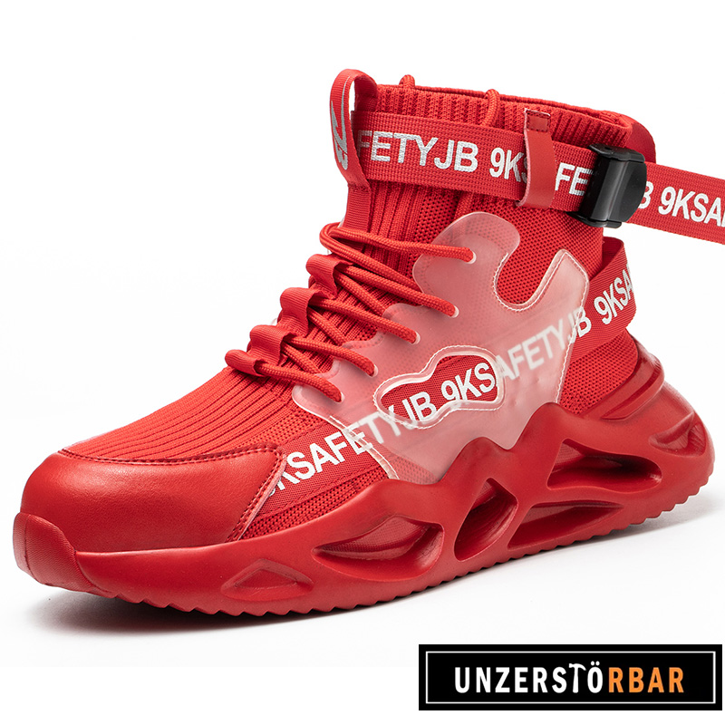 BUNT-ROT-UNZERSTÖRBAR-Sicherheitsschuhe-Arbeitsschuhe