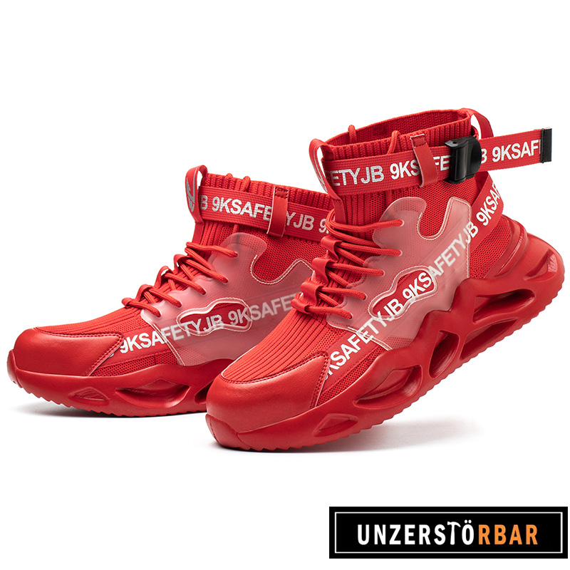 BUNT-ROT-UNZERSTÖRBAR-Sicherheitsschuhe-Arbeitsschuhe