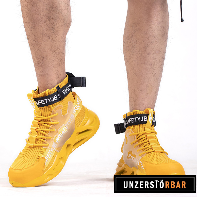 BUNT-GELB-UNZERSTÖRBAR-Sicherheitsschuhe-Arbeitsschuhe