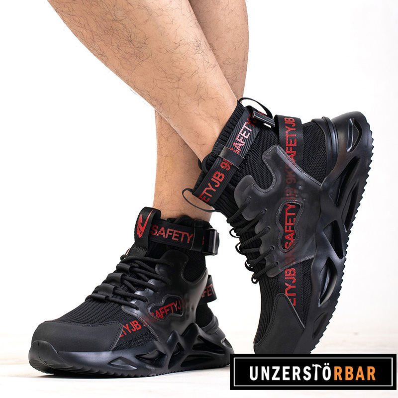 BUNT-SCHWARZ-UNZERSTÖRBAR-Sicherheitsschuhe-Arbeitsschuhe