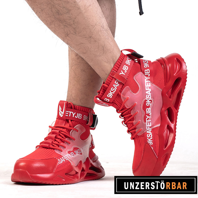 BUNT-ROT-UNZERSTÖRBAR-Sicherheitsschuhe-Arbeitsschuhe