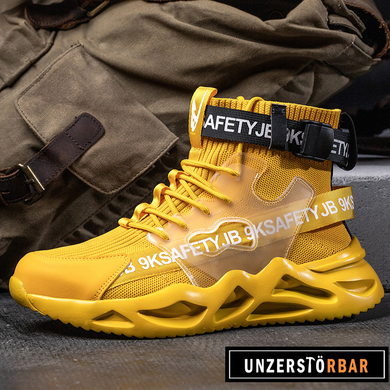 BUNT-GELB-UNZERSTÖRBAR-Sicherheitsschuhe-Arbeitsschuhe