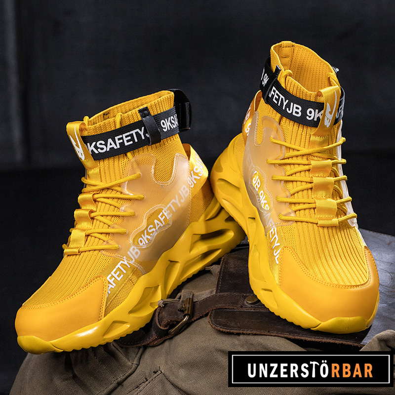 BUNT-GELB-UNZERSTÖRBAR-Sicherheitsschuhe-Arbeitsschuhe