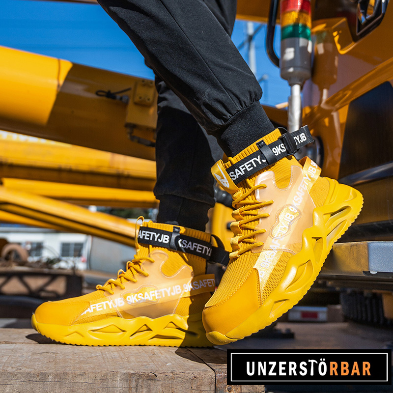 BUNT-GELB-UNZERSTÖRBAR-Sicherheitsschuhe-Arbeitsschuhe