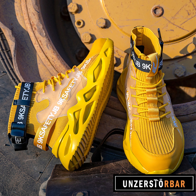 BUNT-GELB-UNZERSTÖRBAR-Sicherheitsschuhe-Arbeitsschuhe