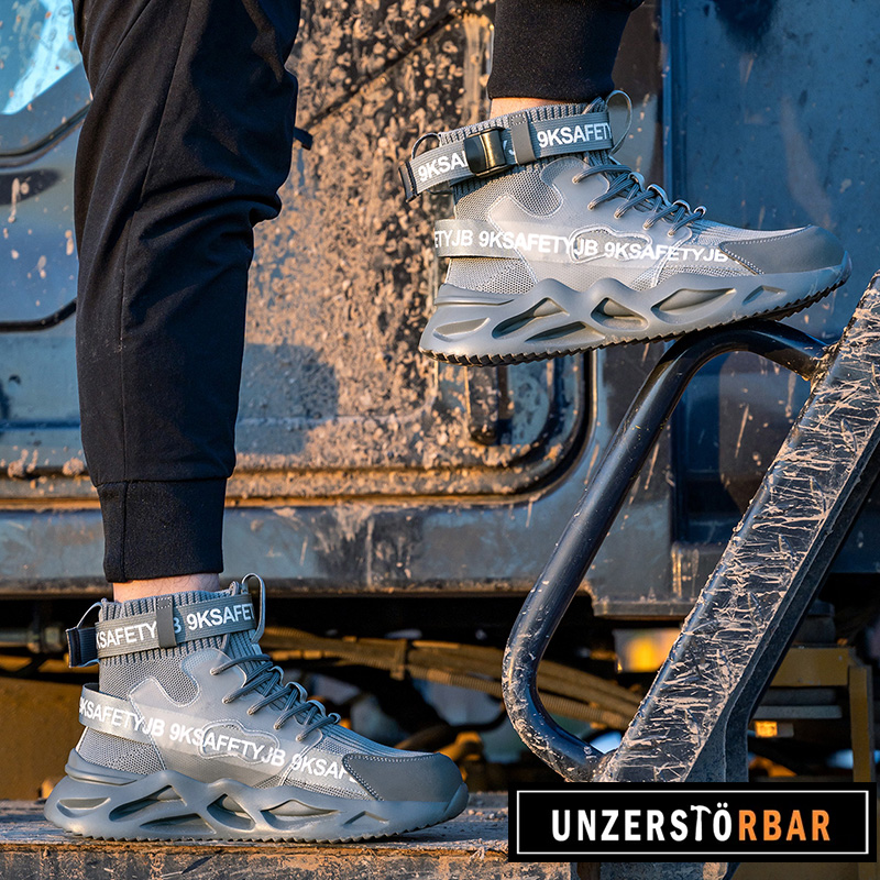 BUNT-GRAU-UNZERSTÖRBAR-Sicherheitsschuhe-Arbeitsschuhe