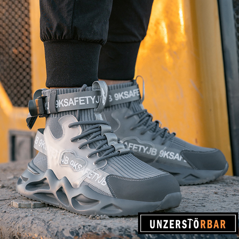BUNT-GRAU-UNZERSTÖRBAR-Sicherheitsschuhe-Arbeitsschuhe