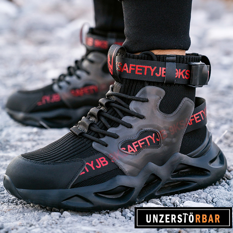 BUNT-SCHWARZ-UNZERSTÖRBAR-Sicherheitsschuhe-Arbeitsschuhe