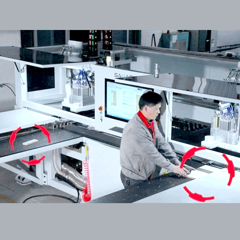 CNC 6 Sides Drilling Machine with Double Working Table