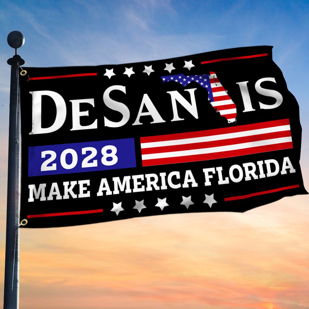 Desantis 2028 President Make America Florida Grommet Flag BNN557GFCT