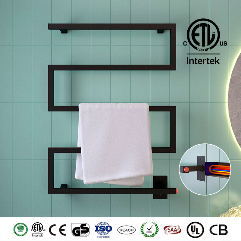 2022 Newest Design 304 Stainless Steel Electric Heating Towel Rack Bathroom Heated Rail Towel Warmer