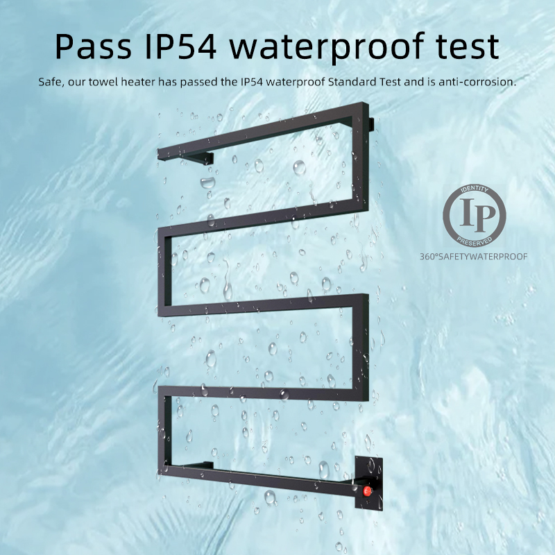 2022 Newest Design 304 Stainless Steel Electric Heating Towel Rack Bathroom Heated Rail Towel Warmer