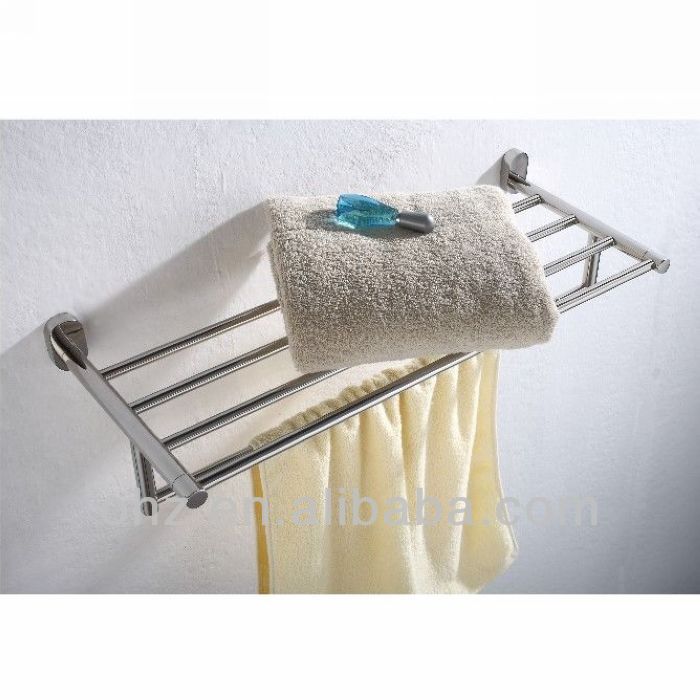 Polished Stainless Steel Towel Rack Detail
