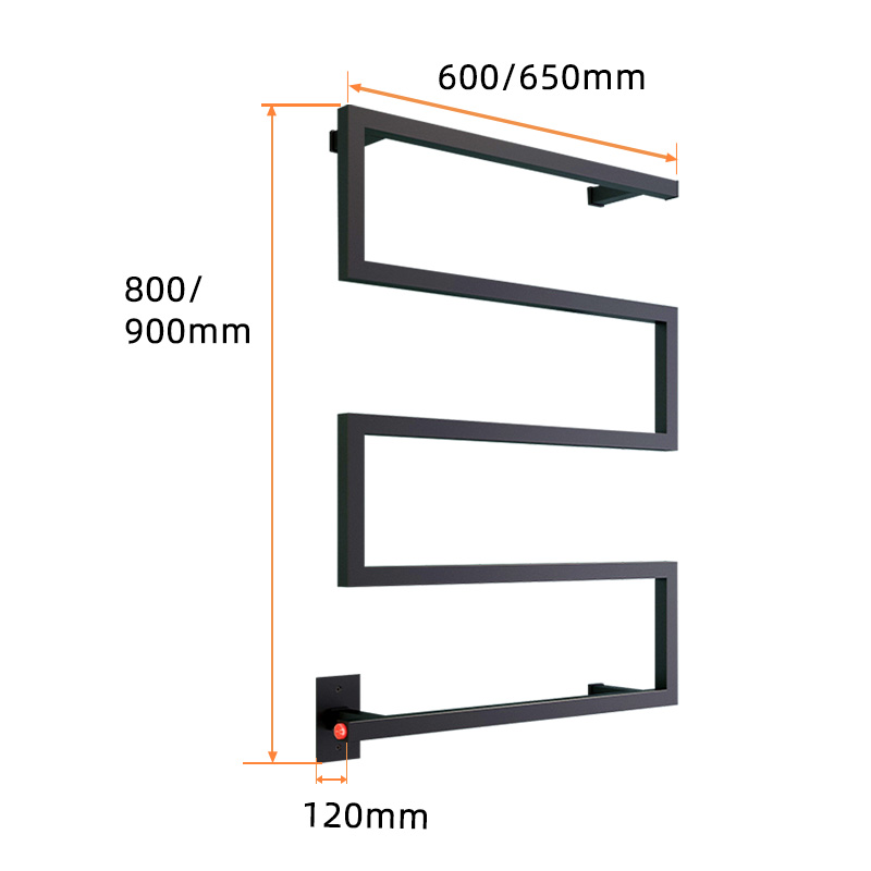 2022 Newest Design 304 Stainless Steel Electric Heating Towel Rack Bathroom Heated Rail Towel Warmer