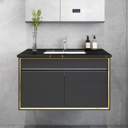 Modern luxury bathroom vanity cabinets lighting bathroom storage waterproof bathroom vanity				