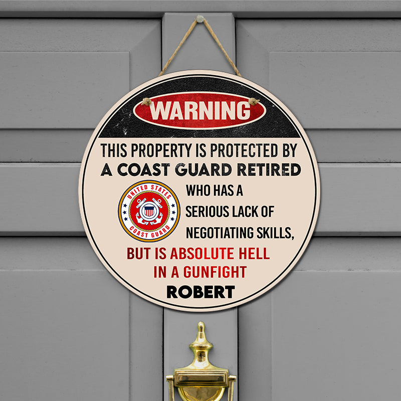 Door sign - Warning