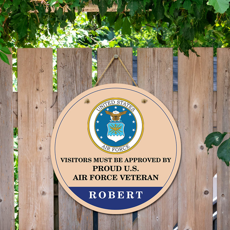 Door sign - Visitors must be approved