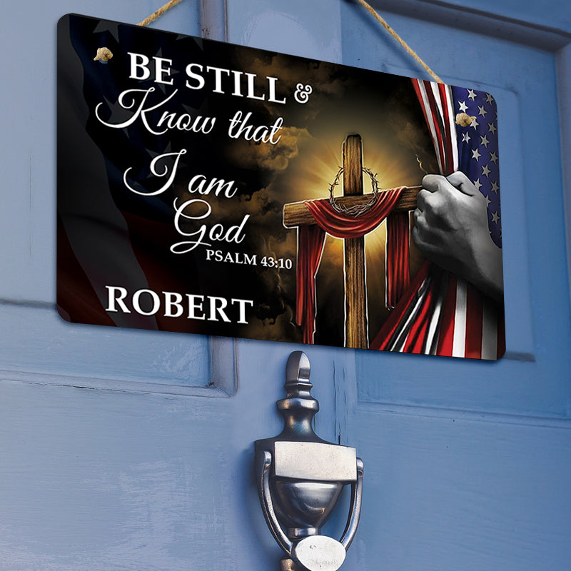 Door sign - Be still