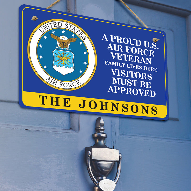 Door sign - A proud veteran family