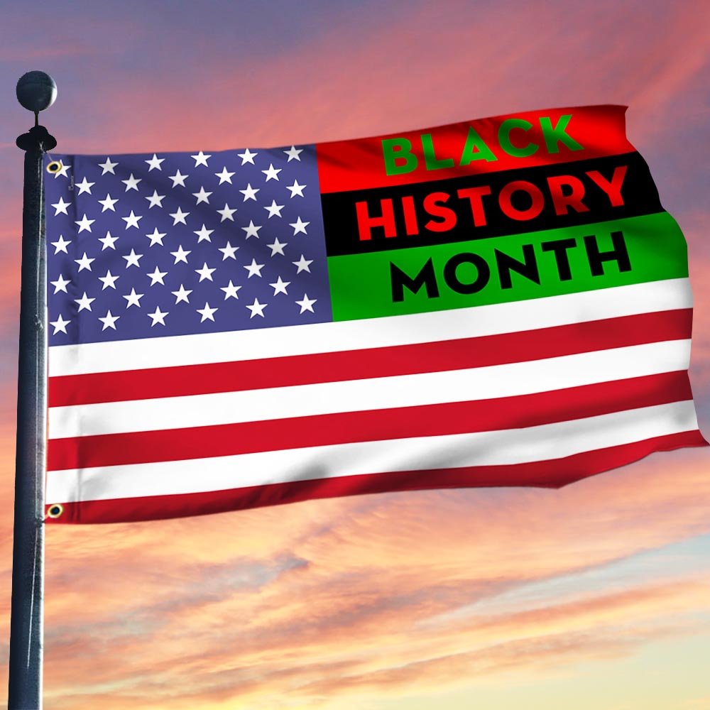 Black History Month. African American Grommet Flag THH3744GFCT