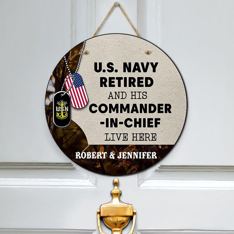 Door sign - For the veteran and his commander