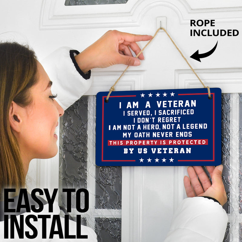 Door sign - This property is protected