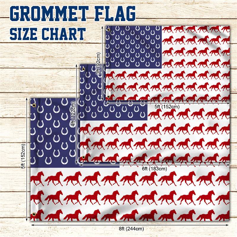 American Horse Grommet Flag