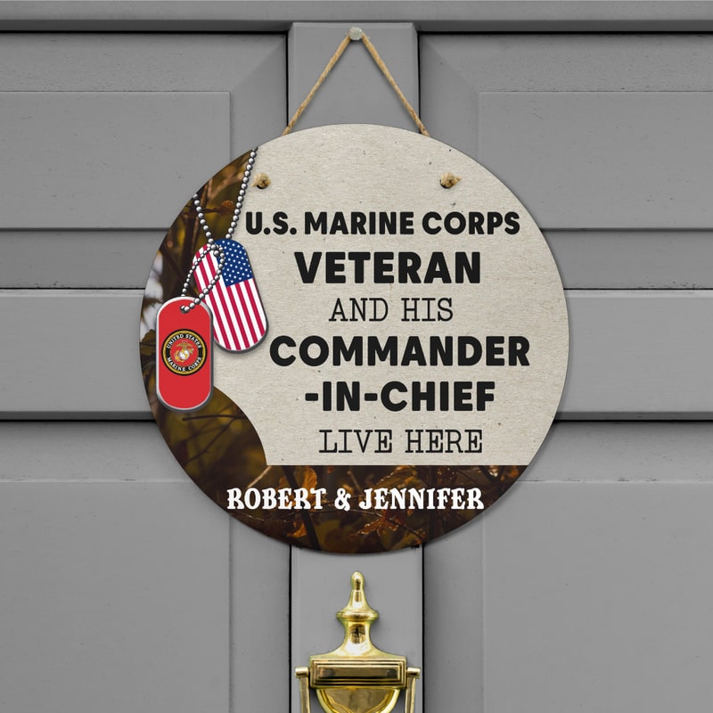 Door sign - For the veteran and his commander