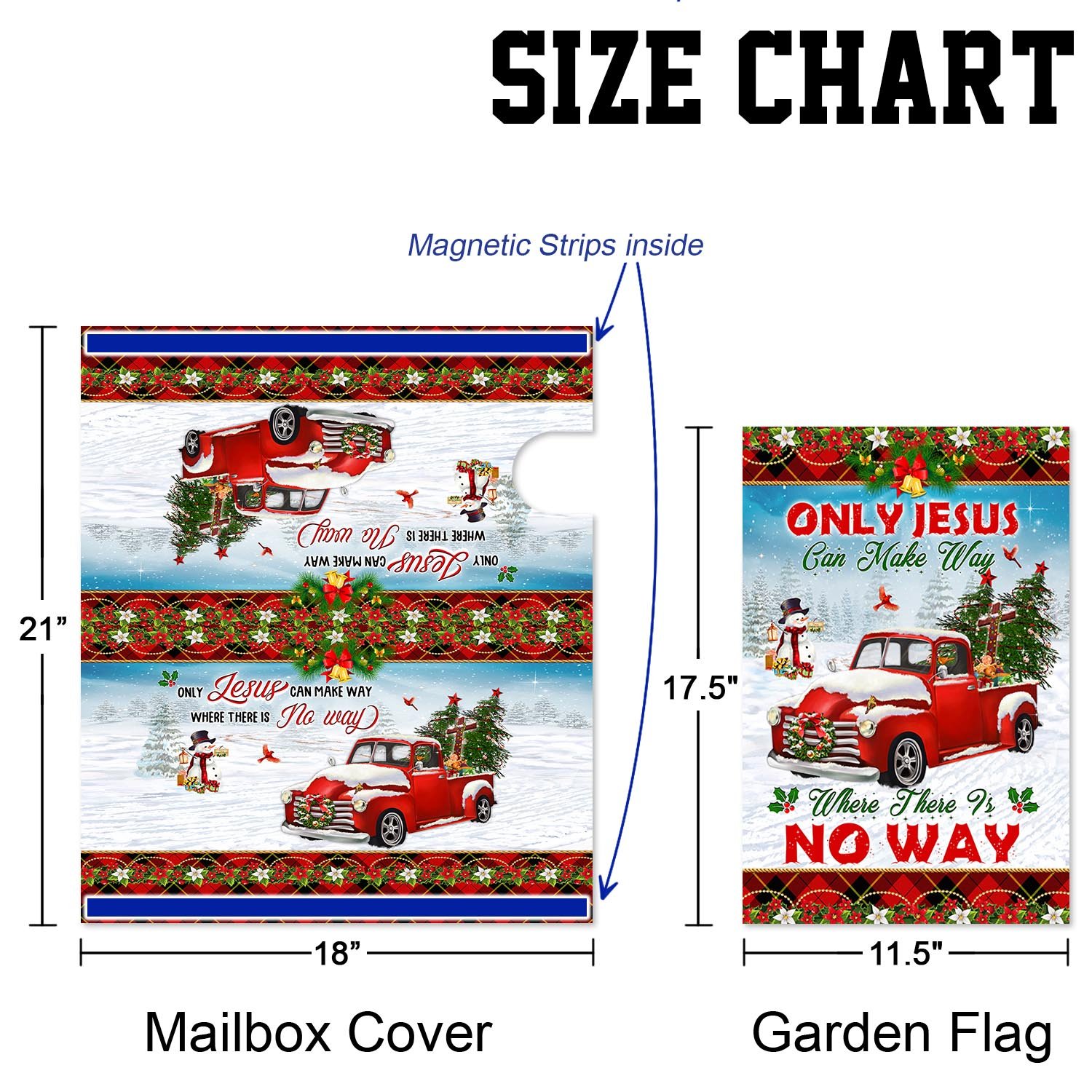 Only Jesus Can Make Way Where There Is No Way Garden Flag & Mailbox Cover BNN609MFCT