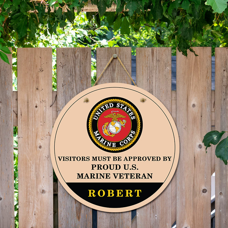 Door sign - Visitors must be approved