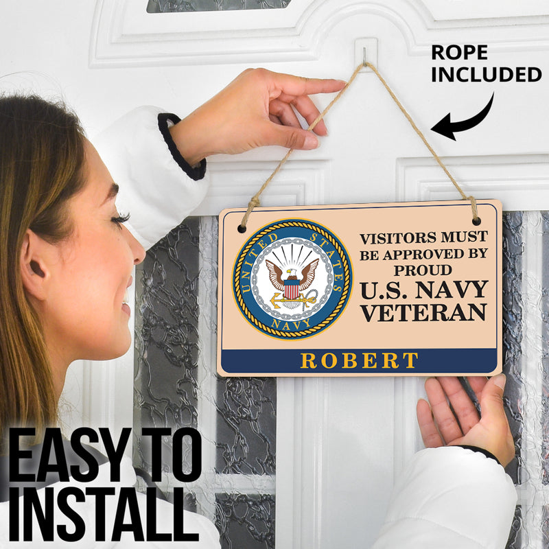 Door sign - Visitors must be approved