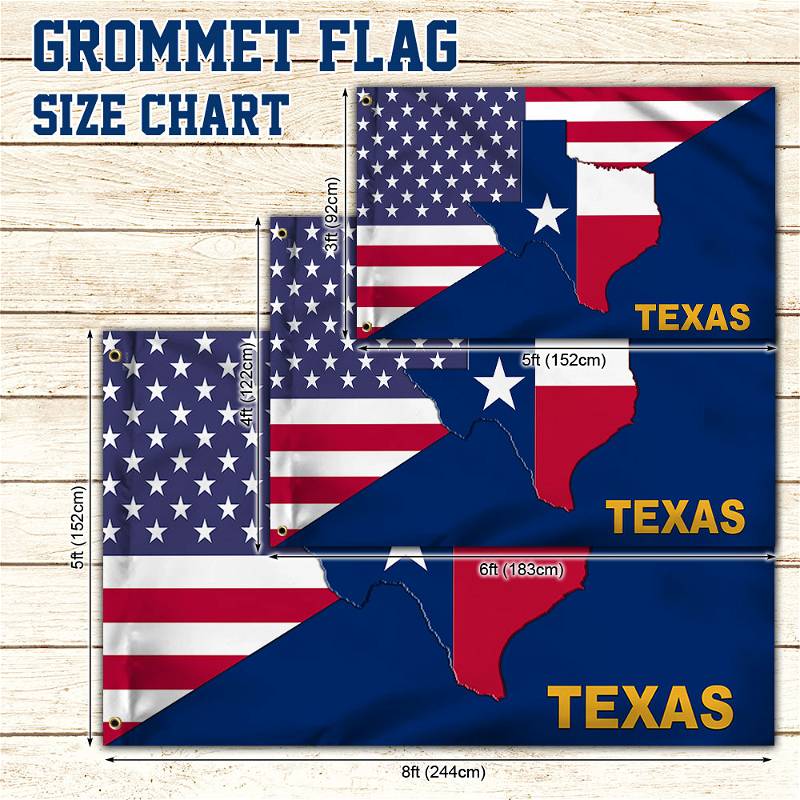 Texas Flag Texas American Eagle Grommet Flag