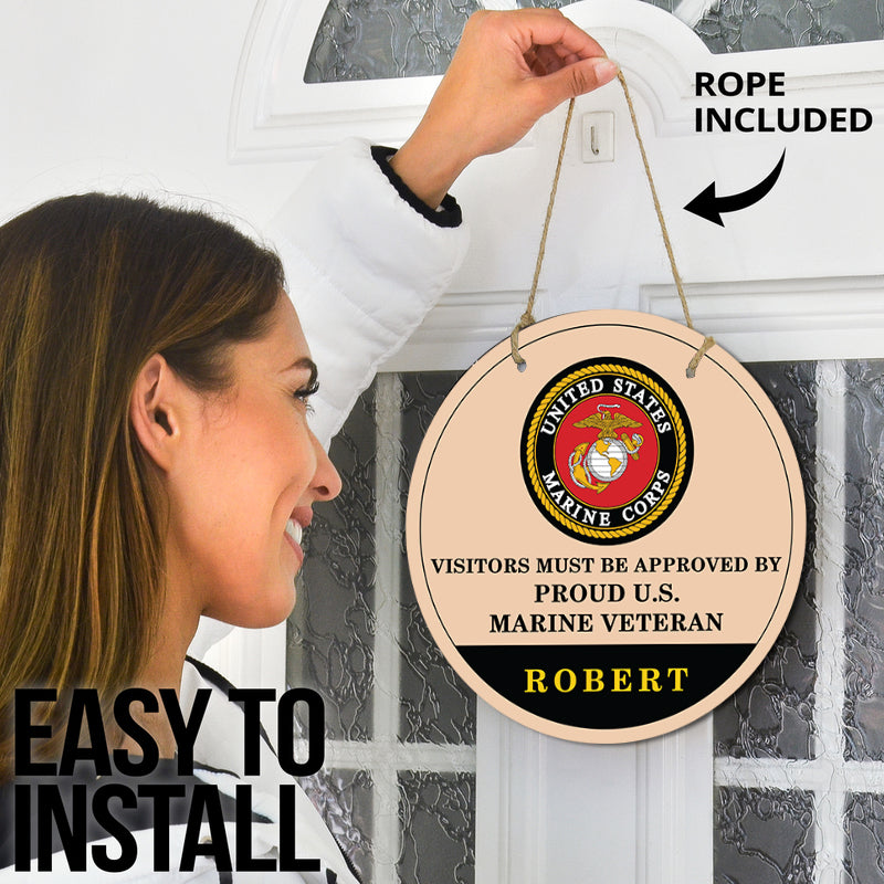 Door sign - Visitors must be approved