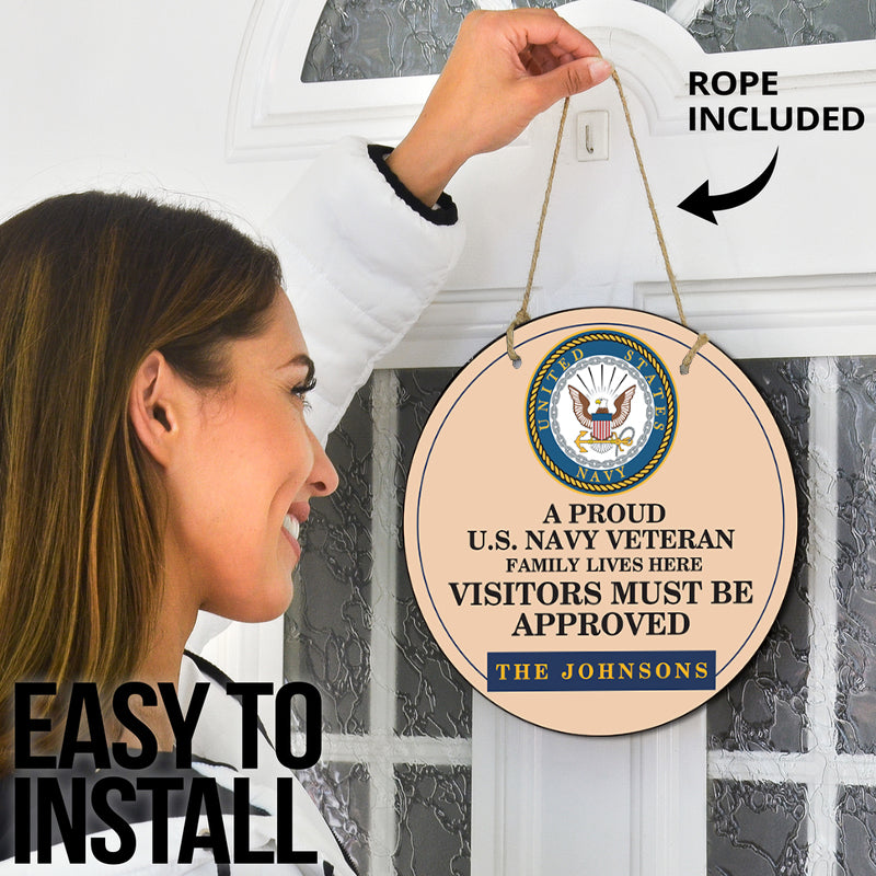 Door sign - Veteran family lives here