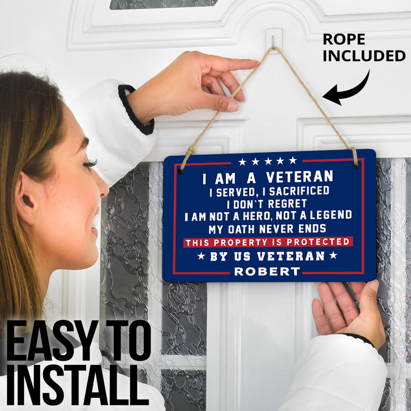 Door sign - This property is protected