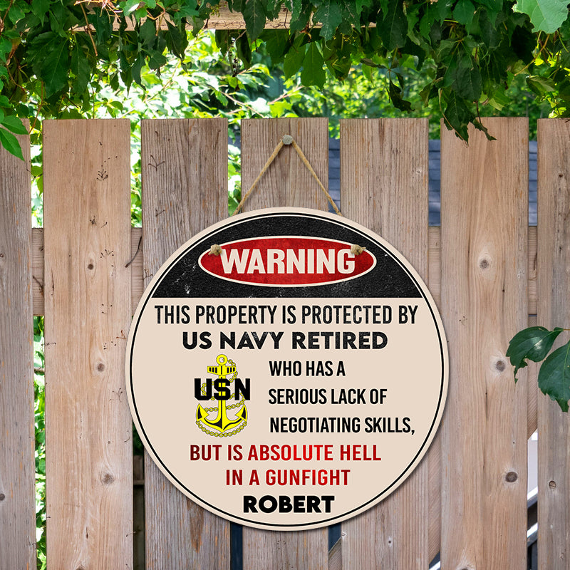 Door sign - Warning