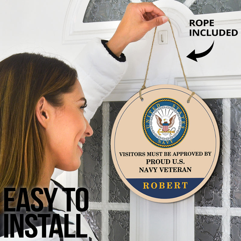 Door sign - Visitors must be approved