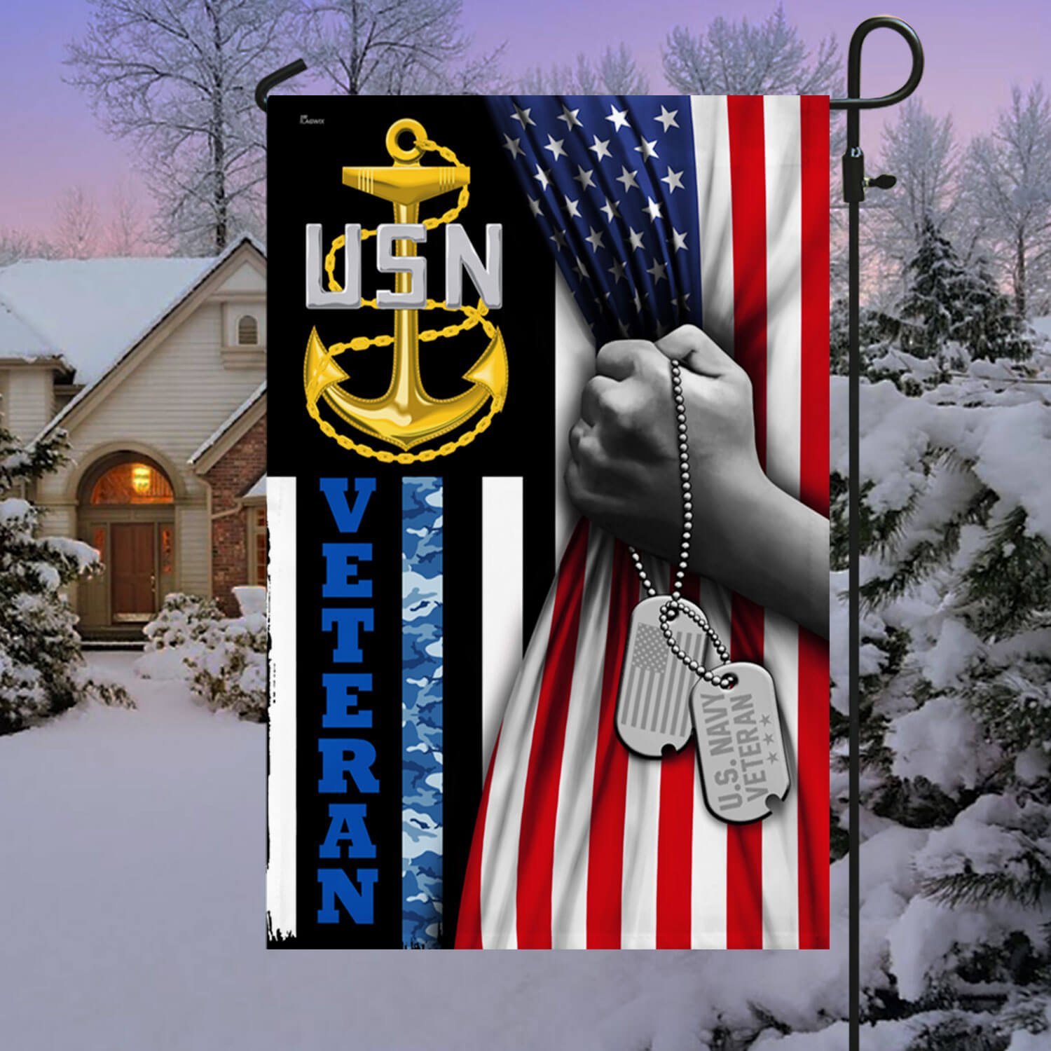 U.S. Navy Veteran Garden Flag & Mailbox Cover TPT446MFCT
