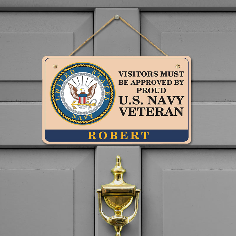 Door sign - Visitors must be approved