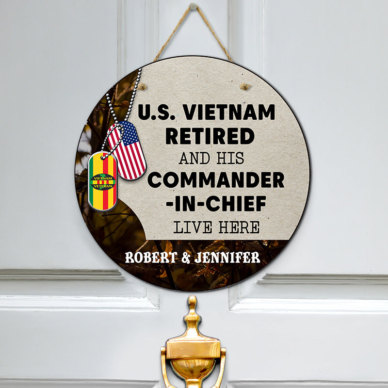 Door sign - For the veteran and his commander