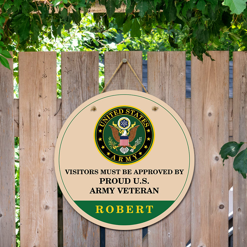 Door sign - Visitors must be approved