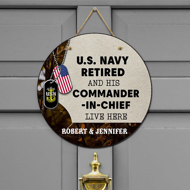 Door sign - For the veteran and his commander