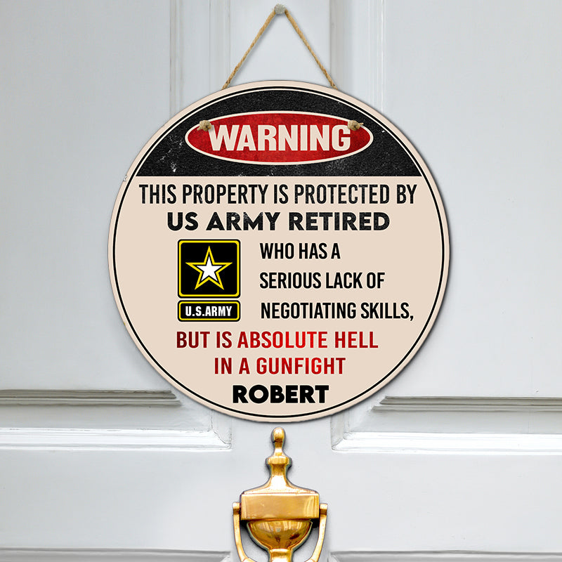 Door sign - Warning