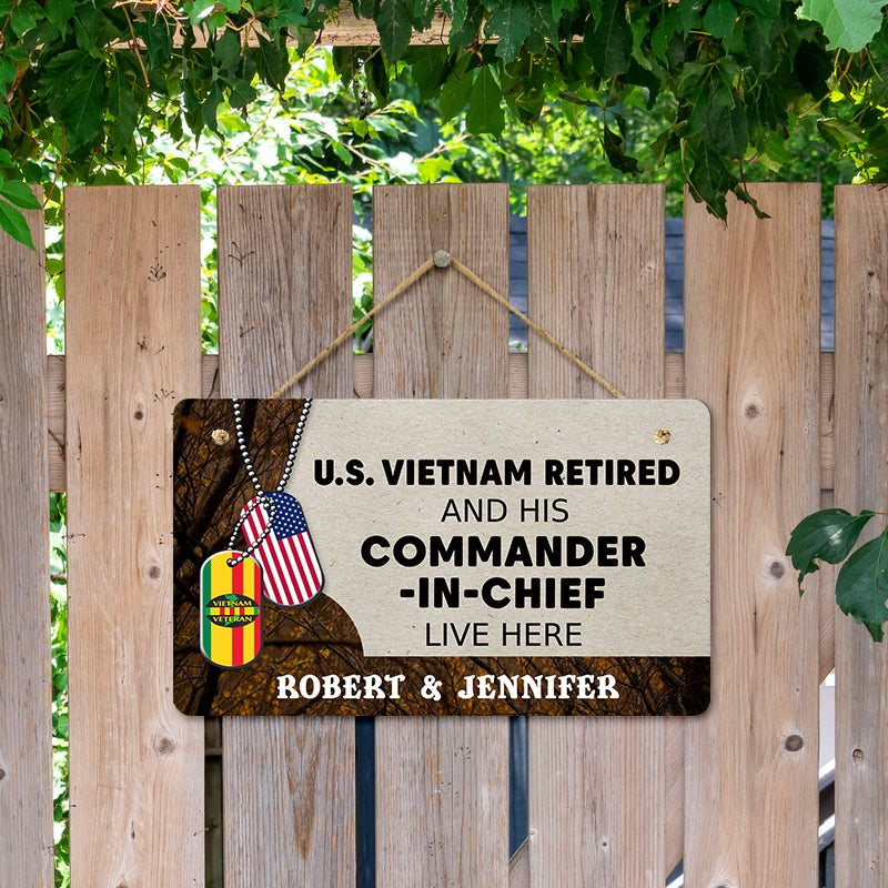 Door sign - For the veteran and his commander